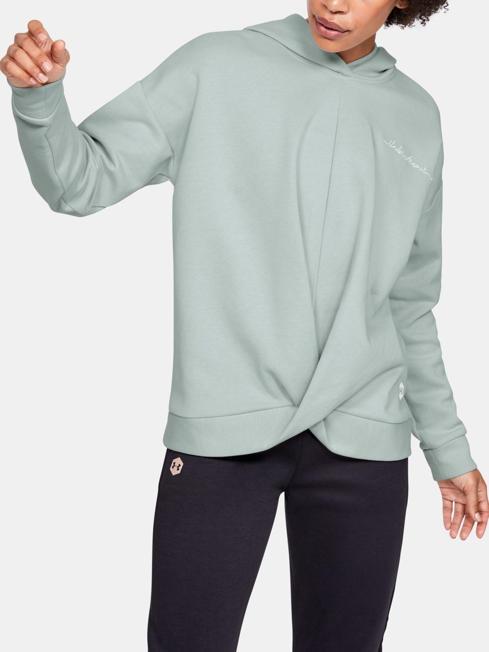Under Armour Women's Mint Twist-Front Pullover Hoodie
